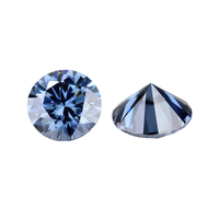 Pierres de Moissanite Viresa 1.0CT-5CT 6.5mm-11mm, créées en laboratoire, plaquées bleu royal, à effet chromatique, taille brillant rond, pour la fabrication de bijoux