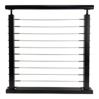 Rampe en câble métallique en acier inoxydable de conception moderne, classée parmi les meilleures de HIMOWAY, pour clôtures de balcon extérieur et poteaux de terrasse.