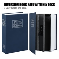 Accueil Dictionnaire Détournement Métal Grand Code Secret Serrure Argent Livre Coffre-fort Look Box Sécurité avec Serrure à Combinaison