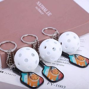 Custom Bulk Order Wholesale Vintage Metal <b>Pickleball</b> <b>Racket</b> Keychain - Sports Fan Gift for Party Guests Keychain - Product Image 5