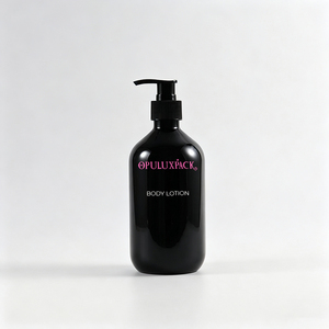 300ml 500ml Plastic Bottle Round Matte <b>Black</b> Lotion <b>Pump</b> Bottle Body <b>Pump</b> Body Oil Bottle Custom Logo - Product Image 4