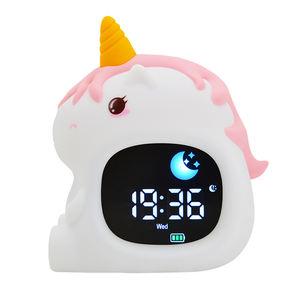Lámpara de reloj de compañero de sueño perfecto, reloj de entrenamiento de sueño de silicona recargable, reloj despertador para niños con luz nocturna - Product Image 2