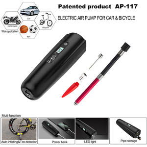 ปั๊มลมยางรถยนต์แบบพกพาอัจฉริยะ YI JING 12V 150PSI แรงดันสูง 340 กรัม รุ่นมินิ ชาร์จไฟได้ - Product Image 2