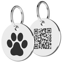 Meistverkaufte Personalisierte Logo-Metall-Edelstahl-Blanko-QR-Code-Katzenanhänger Hunde-Haustier-ID-Anhänger