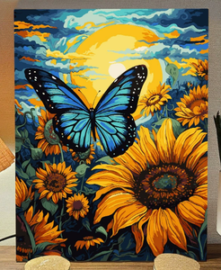 Pintura al Óleo de Girasol de Estilo Moderno, Kits de Pintura por Números sobre Lienzo, Decoración del Hogar, Arte Mural con Motivo Floral - Product Image 6