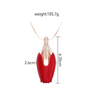 Collana Vibrante a Forma di Rosa per Coppie, Gioielli Erotici <span class=keywords><strong>Discreti</strong></span> per Donne - Product Image 4