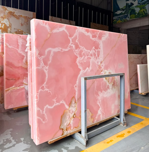 Losa de ónix Rosa pulida de mármol Natural de diseño moderno para cocina, pisos de Hoteles al aire libre, losa de ónix Rosa Natural - Product Image 3