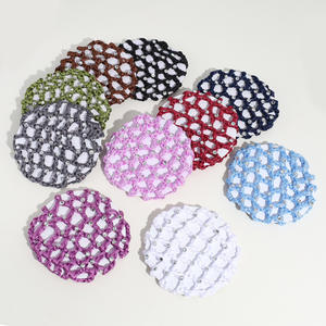 Venta al por mayor colorido elástico <span class=keywords><strong>Ballet</strong></span> Hairnet ganchillo hecho a mano Hairnet poliéster accesorios <span class=keywords><strong>para</strong></span> el cabello - Product Image 2