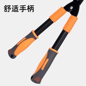Green Smooth Hedge Shears 45-60 Cm Serrated High Carbon Steel 1.5 In Cutting Capacity Orange Handle Garden Trim Tool - Product Image 4