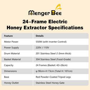 Controlador Táctil Programable Eléctrico OEM de 24 Cuadros para Extractor de Miel, Motor de Engranajes Automático de Grado Industrial 220V/110V de Alta Eficiencia - Product Image 3