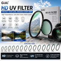 Protecteur d'objectif d'appareil photo GIAI HD UV Filter, ultra fin, verre optique multi-couches, haute transmission, 37 mm-82 mm