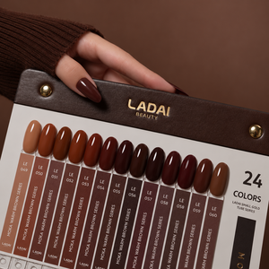 Juego de esmaltes de uñas en gel Ladai Moka Warm Brown, 24 colores, esmalte de uñas en gel UV removible, para salón de uñas, venta al por mayor - Product Image 4