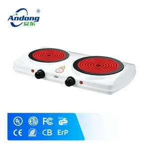 Andong 220V Xách Tay Bếp Điện Với Gốm Hot Tấm Giá Xuất Xưởng Nấu Đôi Burner