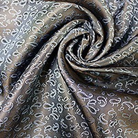 Tissu Brocart Polyester Prix de Gros pour Robe Traditionnelle, Tissu Brocart Jacquard Motif Fleur de Loquat pour Doublure de Costume