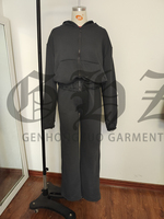 Ensemble sweat-shirt à capuche et jogger personnalisé pour femmes ensemble pantalon de survêtement et sweat à capuche rose éponge surdimensionné pour femmes