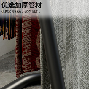 Jinsheng Floor <b>Standing</b> <b>Towel</b> <b>Rack</b> 4 Bars Foldable Bathroom <b>Towel</b> Drying <b>Rack</b> For Home Use - Product Image 2
