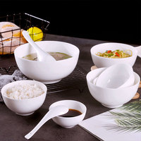 Bol en céramique en porcelaine moderne, petit, grand, blanc, Logo personnalisé, Ramen, cuisine, salade, nouilles, riz, service de soupe, vente en gros
