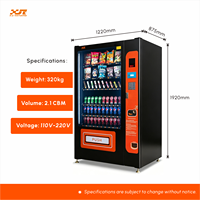 Máquina Expendedora Personalizada al por Mayor XY, Color Negro, Código QR, Máquina Expendedora Autoservicio para Aperitivos y Bebidas