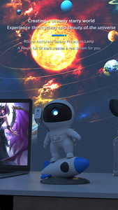 Bolong 360 lampe de Projection <span class=keywords><strong>astronaute</strong></span> rotative multicolore veilleuse intelligente projecteur de galaxie pour chambre projecteur de lumière du ciel - Product Image 2