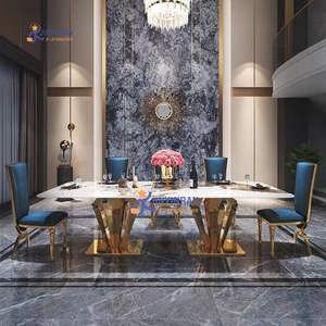 फैक्टरी सीधे थोक समकालीन खाने की मेज सेट लक्जरी क्लासिक खाने की मेज - Product Image 4
