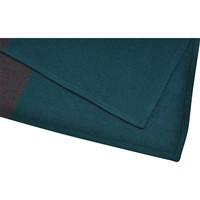 Couverture en polaire tissée BLUE PHOENIX pour avion, 30% laine, 70% acrylique, rayures verticales, bordure verte, toutes saisons, pour le camping et la plage
