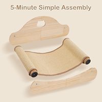 Canapé-lit pour chat de luxe écologique, résistant à l'usure, avec griffoir en bois anti-chute de poils et planche intégrée pour affûter les griffes, en carton