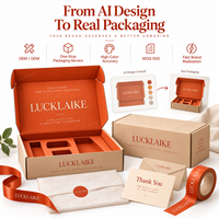 Boîtes d'expédition personnalisées haut de gamme en carton ondulé kraft, intérieur orange imprimé, pour les marques de beauté, de soins de la peau et de style de vie