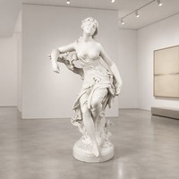 Sculpture de Musée Classique en Marbre Blanc Sur Mesure - Pièce d'Art Haut de Gamme Finie à la Main pour les Propriétés et les Galeries