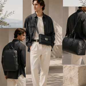 Business Laptop <b>Backpack</b> PU Leather Travel <b>Backpack</b> Waterproof fashion <b>Backpack</b> <b>Large</b> Capacity Work <b>Backpack</b> For Men - Product Image 2