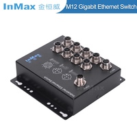 InMax Fabricant M12 commutateur convertisseur de média réseau gigabit système embarqué commutateur Ethernet industriel Équipement de véhicule