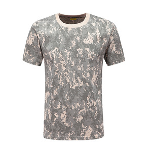 Camiseta de Manga Corta de Algodón con Camuflaje Vintage de 250 g/m², Corte Holgado, Transpirable, Absorbe la Humedad, Ideal para Entrenamiento Físico de Verano - Product Image 4