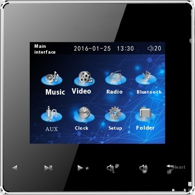 Wall-Mountable for Bluetooth Power Amplifier for Hotel Background Music Plastic Construction Wine Pairing Features for Reception