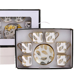 High Quality Portable Cute Ceramic Mugs Eco-Friendly Food Grade Coffee <b>Cup</b> Promotional Gift Set Luxury Modern Coffee Mug <b>Saucer</b> - Product Image 1