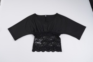 เสื้อครอปท็อปสไตล์วินเทจ Y2K ผ้าลูกไม้ซีทรูรัดเอว คอกว้าง แขนทรงโคม ทรงเข้ารูป เหมาะสำหรับงานปาร์ตี้ คลับแวร์ เสื้อเซ็กซี่สำหรับผู้หญิง - Product Image 6