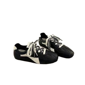 2026 New College Color <b>Block</b> Trainer Shoes Women Soft Leather Lightweight Soft Sole Casual Sports Sneakers - Product Image 5