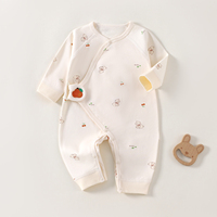 En gros Kaka Bear Combinaison bébé unisexe 100% Coton à motif papillon, manches courtes, imperméable, respirante, adorable, toutes saisons, avec fermeture à crochets