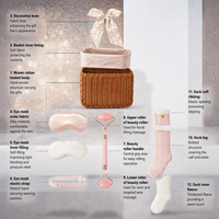 Coffret cadeau de luxe vintage pour femmes, panier en PVC réutilisable avec rouleau facial, accessoires de bain, cadeau pour la Saint-Valentin
