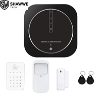 Kit d'alarme de sécurité domestique portable Tuya WiFi 4G double réseau avec clavier sans fil et contrôle à distance par application, système d'alarme anti-intrusion intelligent