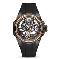 Montre mécanique automatique de luxe MEGIR 2243 en acier inoxydable, entièrement précise, avec cadran ajouré, étanche et lumineuse pour homme