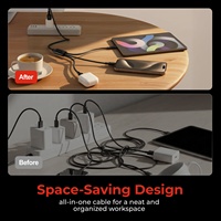 3-in-1 USB-Kabel Multi-Ladekabel mit Micro-USB USB-C Typ C