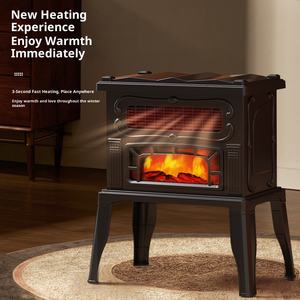 Портативный бытовой нагреватель, реалистичный электрический камин, Нагреватель пламени, плита для гостиной, спальни - Product Image 5