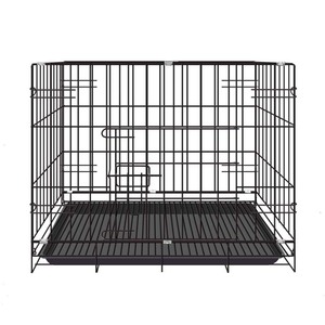 2021 Hot Selling Dog Cage Pet Cages Carriers House For Metal Kennel For Stainless Steel Dog Cage Plastic Tray With Wheels