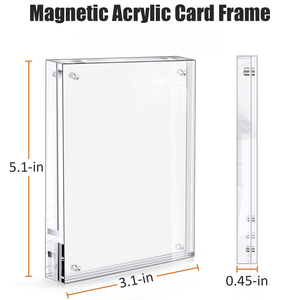 Cadre d'affichage magnétique en acrylique transparent double couche pour cartes de collection Pokémon, de basketball et de baseball - Product Image 5