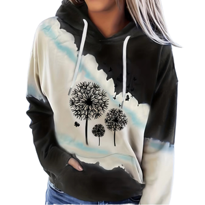 Pull tricoté haut de gamme pour femme, en fibre de bambou 100%, anti-boulochage, avec motifs imprimés vintage et détails raffinés, idéal pour l'hiver - Product Image 1