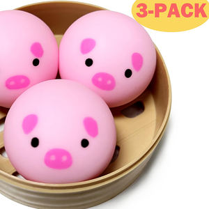 Mini Pelotas Antiestrés de Silicona con Forma de Cerdo para Niños - Product Image 3