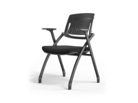 Chaise de formation pliable multifonctionnelle en maille avec tablette d'écriture, idéale pour le bureau, les études, les réunions et l'usage commercial