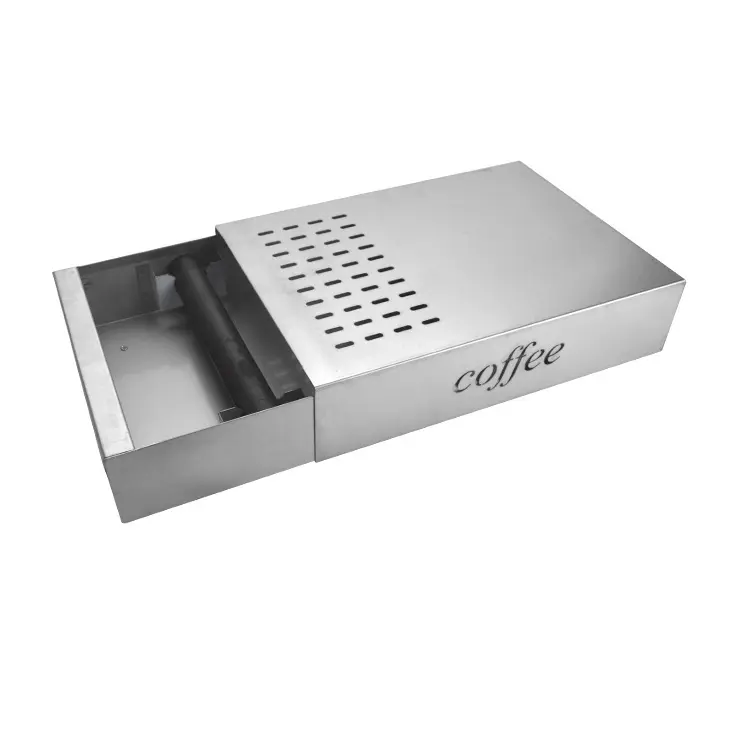 Stainless steel drawer type slag tapping box coffee machine equipped with coffee bar counter