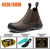 Zapatos de Seguridad Tiger Master de Corte Medio, Color Marrón, Cuero Genuino, Antideslizantes, Resistentes al Aceite, con Puntera de Acero Anti-Impactos y Anti-Pinchazos, para Hombre, Industriales