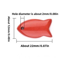 Pendentif en Pierre Naturelle Petit Poisson 22mm, Fini Poli, Vente en Gros