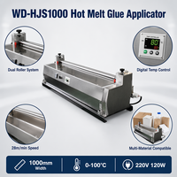 WD-HJS1000 28m/min 220V pour film alimentaire, chimique, papier, métal, rouleau applicateur de colle thermofusible électrique automatique de 1000 mm, facile à utiliser